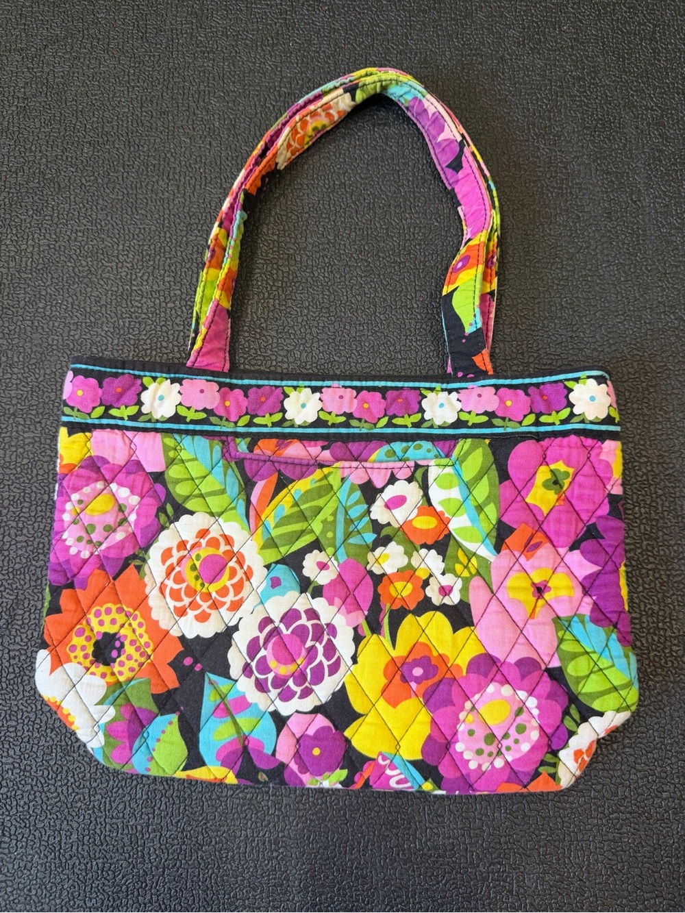 Vera Bradley Floral Mini Tote Handbag Pink/Orange Cottagecore Grannycore Y2K 90s